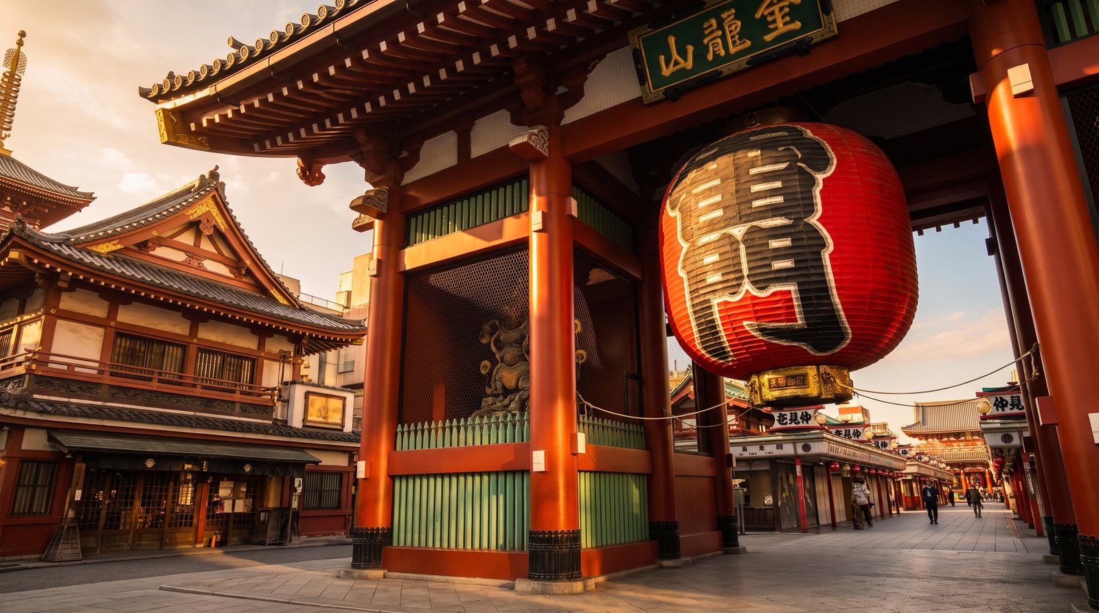 Kaminarimon gate and Nakamise shopping street in Asakusa, Tokyo