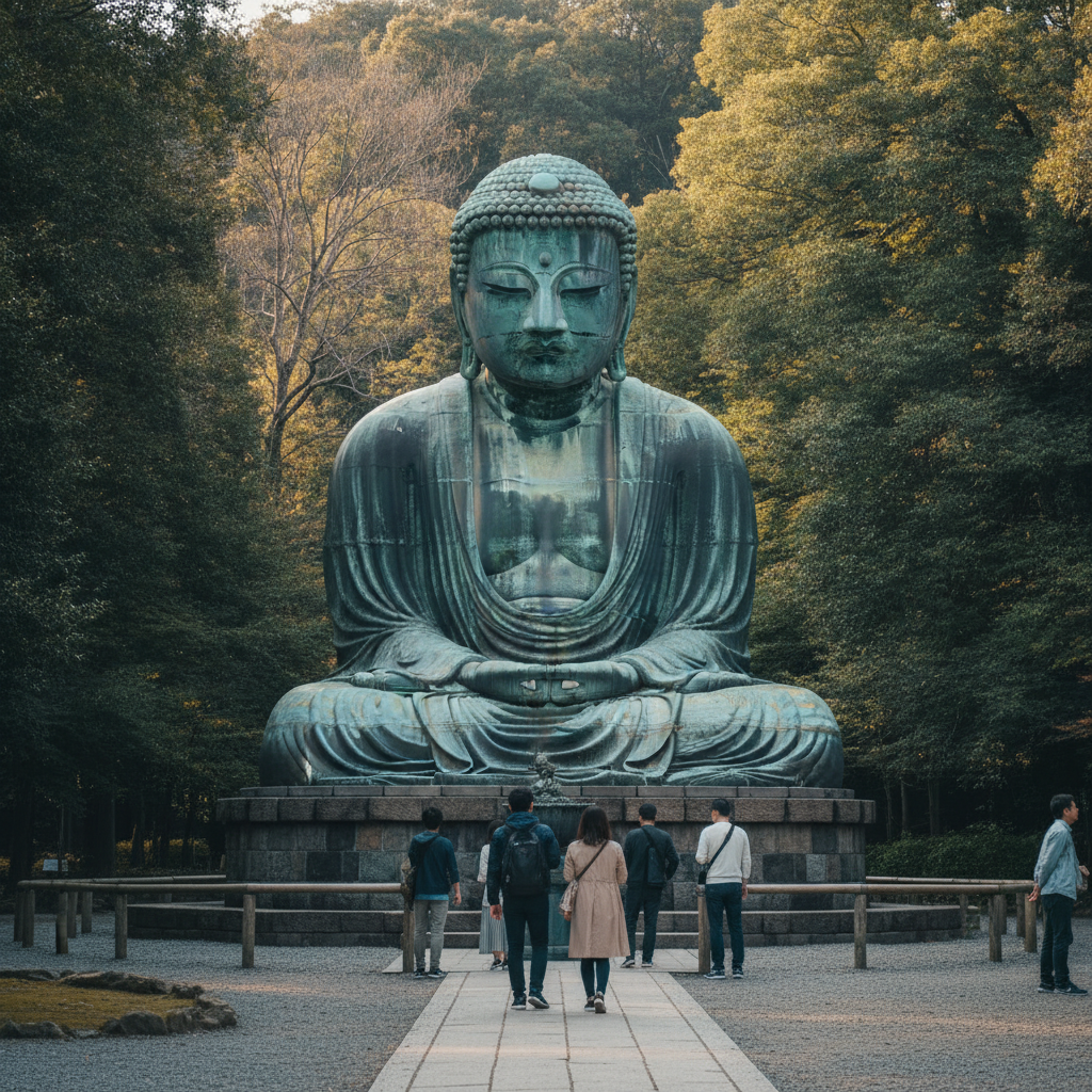 The bronze Great Buddha of Kamakura at Kotoku-in temple