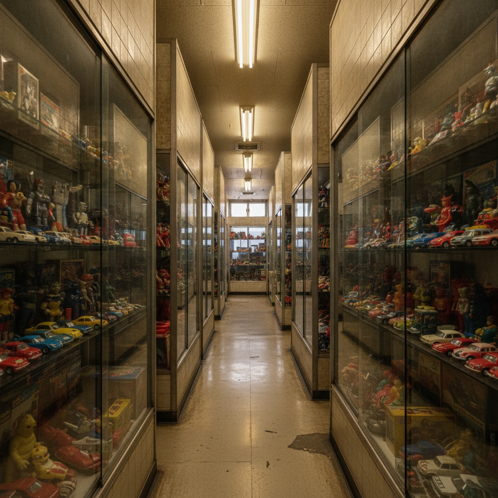Crowded shop corridors inside Nakano Broadway, Tokyo